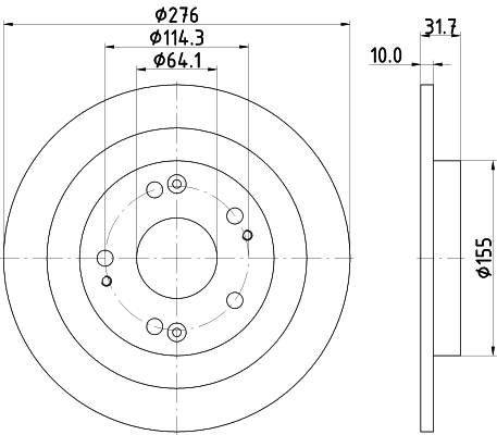 Tarcza hamulcowa HELLA 8DD 355 118-351