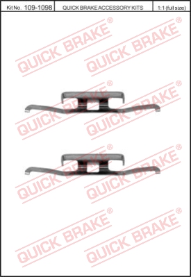 Zestaw akcesoriów montażowych  klocków hamulcowych QUICK BRAKE 109-1098