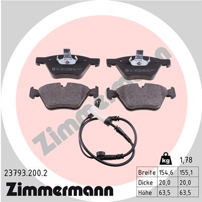 Klocki hamulcowe ZIMMERMANN 23793.200.2