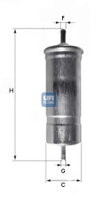 Filtr paliwa UFI 31.508.00