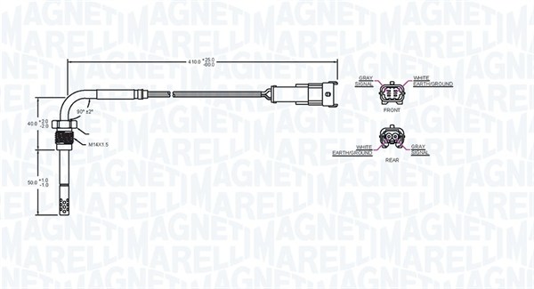 Czujnik  temperatury spalin MAGNETI MARELLI 172000243010