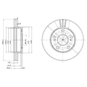 Tarcza hamulcowa DELPHI BG3172