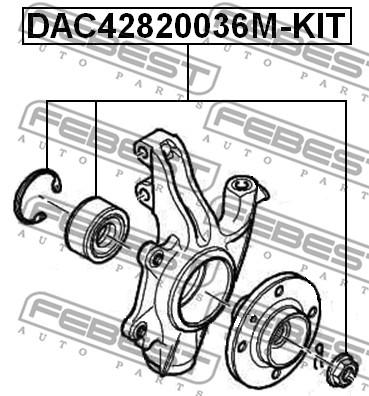 Zestaw łożysk koła FEBEST DAC42820036M-KIT