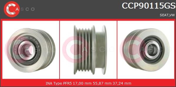Koło pasowe alternatora CASCO CCP90115GS