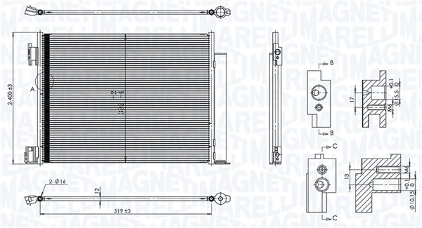 Skraplacz klimatyzacji MAGNETI MARELLI 350203101500