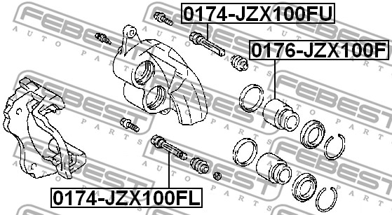 Tłoczek zacisku hamulcowego FEBEST 0176-JZX100F