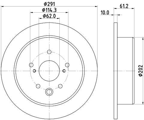 Tarcza hamulcowa HELLA 8DD 355 115-711