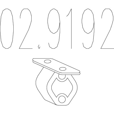 Wieszak ukladu wydechowego MTS 02.9192