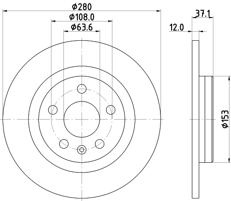 Tarcza hamulcowa HELLA 8DD 355 133-411