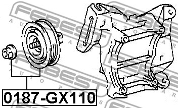 Rolka napinacza paska osprzętu FEBEST 0187-GX110