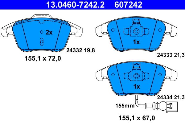 Klocki hamulcowe ATE 13.0460-7242.2