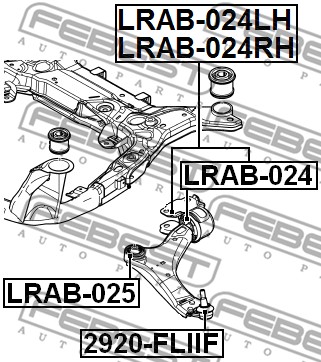 Tuleja wahacza FEBEST LRAB-024LH