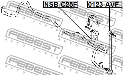 Guma stabilizatora FEBEST NSB-C25F