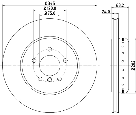 Tarcza hamulcowa HELLA PAGID 8DD 355 123-231