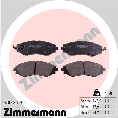 Klocki hamulcowe ZIMMERMANN 24062.170.1