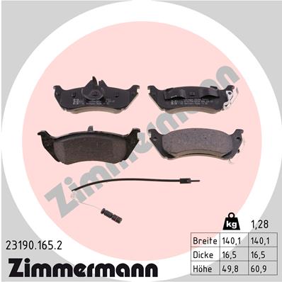Klocki hamulcowe ZIMMERMANN 23190.165.2
