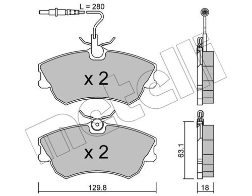 Klocki hamulcowe METELLI 22-0222-0