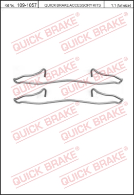 Zestaw akcesoriów montażowych  klocków hamulcowych QUICK BRAKE 109-1057