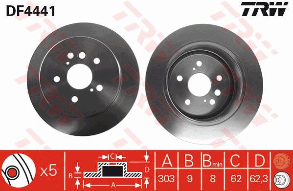 Tarcza hamulcowa TRW DF4441