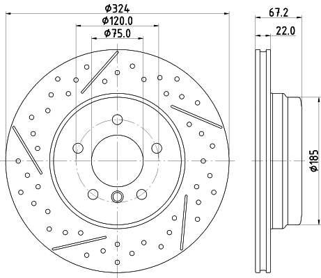 Tarcza hamulcowa HELLA PAGID 8DD 355 123-031