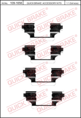 Zestaw akcesoriów montażowych  klocków hamulcowych QUICK BRAKE 109-1656