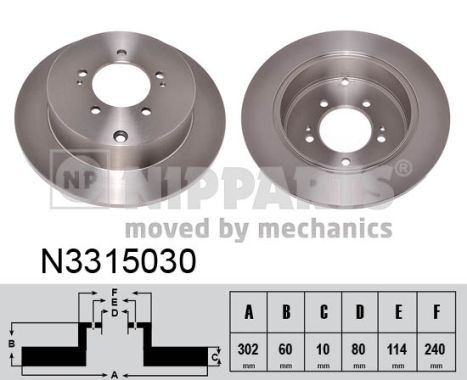 Tarcza hamulcowa NIPPARTS N3315030