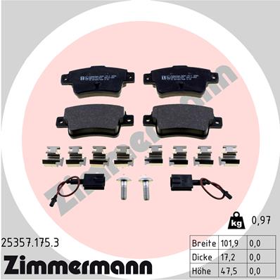 Klocki hamulcowe ZIMMERMANN 25357.175.3