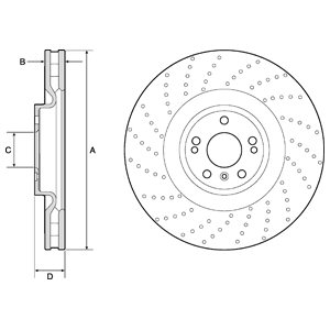 Tarcza hamulcowa DELPHI BG9185C