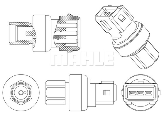 Czujnik ciśnienia układu klimatyzacji MAHLE ASE 14 000P