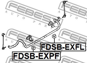 Guma stabilizatora FEBEST FDSB-EXFL
