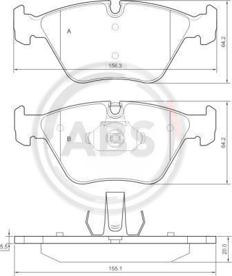 Klocki hamulcowe A.B.S. 37374