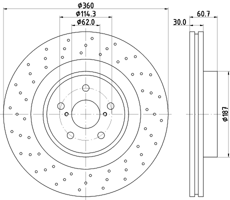 Tarcza hamulcowa HELLA 8DD 355 129-851