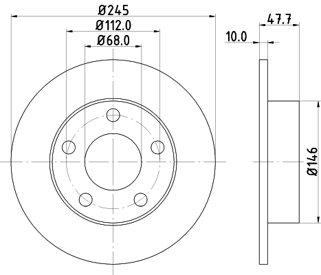 Tarcza hamulcowa HELLA 8DD 355 105-681