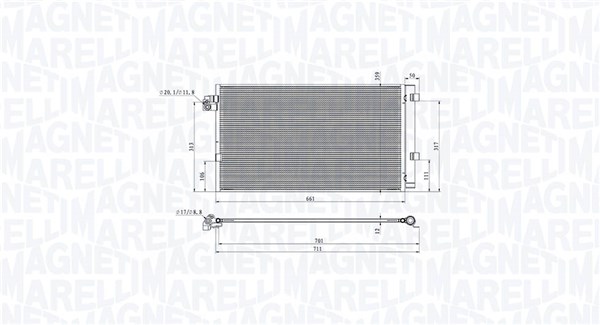 Skraplacz, klimatyzacja MAGNETI MARELLI 350203104700