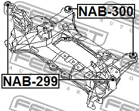 Łożyskowanie  korpusu osi FEBEST NAB-300