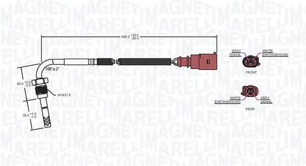 Czujnik  temperatury spalin MAGNETI MARELLI 172000137010