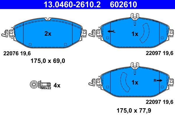 Klocki hamulcowe ATE 13.0460-2610.2