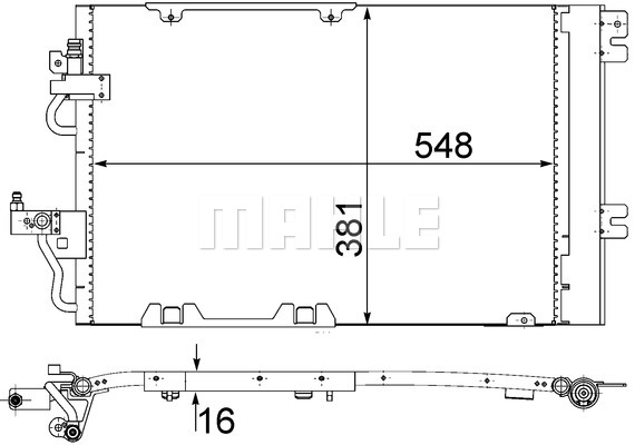 Skraplacz klimatyzacji MAHLE AC 378 000S