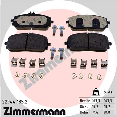 Klocki hamulcowe ZIMMERMANN 22944.185.2