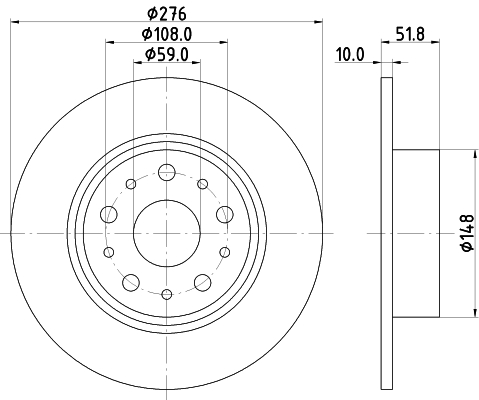 Tarcza hamulcowa HELLA PAGID 8DD 355 106-381