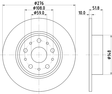 Tarcza hamulcowa HELLA PAGID 8DD 355 106-381