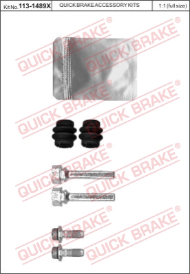 Zestaw tulei prowadzących zacisk hamulca QUICK BRAKE 113-1489X