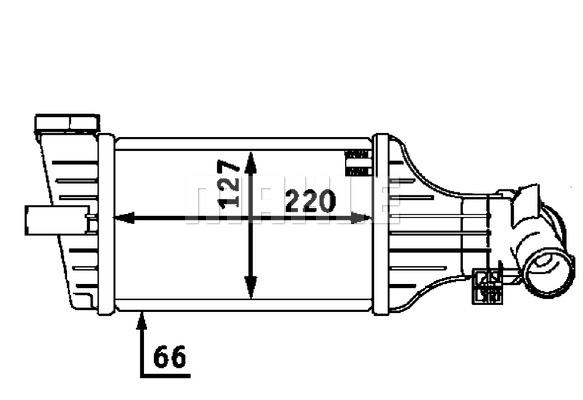 Chłodnica powietrza intercooler MAHLE CI 71 000P