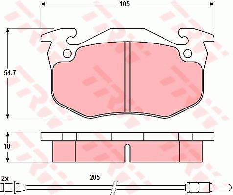 Klocki hamulcowe TRW GDB308