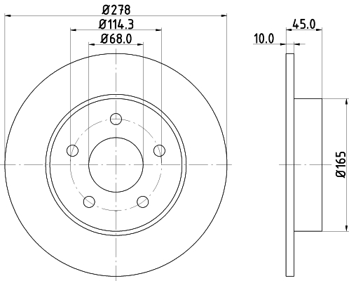 Tarcza hamulcowa HELLA 8DD 355 110-401