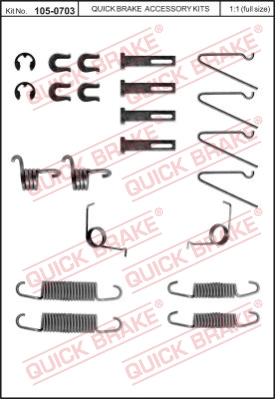 Zestaw dodatków do szczęk hamulcowych QUICK BRAKE 105-0703