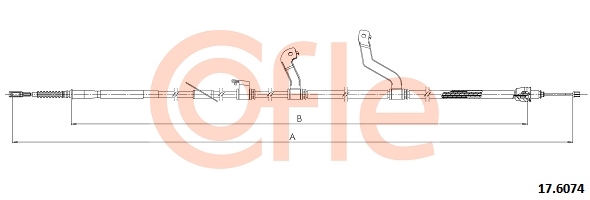 Linka hamulca ręcznego COFLE 17.6074