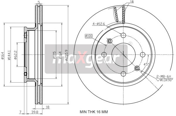 Tarcza hamulcowa MAXGEAR 19-3191