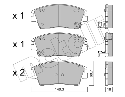 Klocki hamulcowe METELLI 22-1164-0
