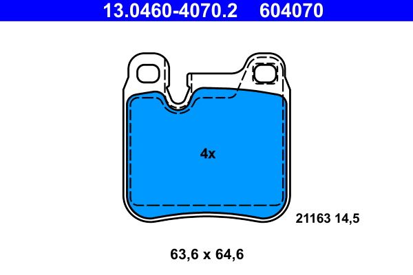 Klocki hamulcowe ATE 13.0460-4070.2